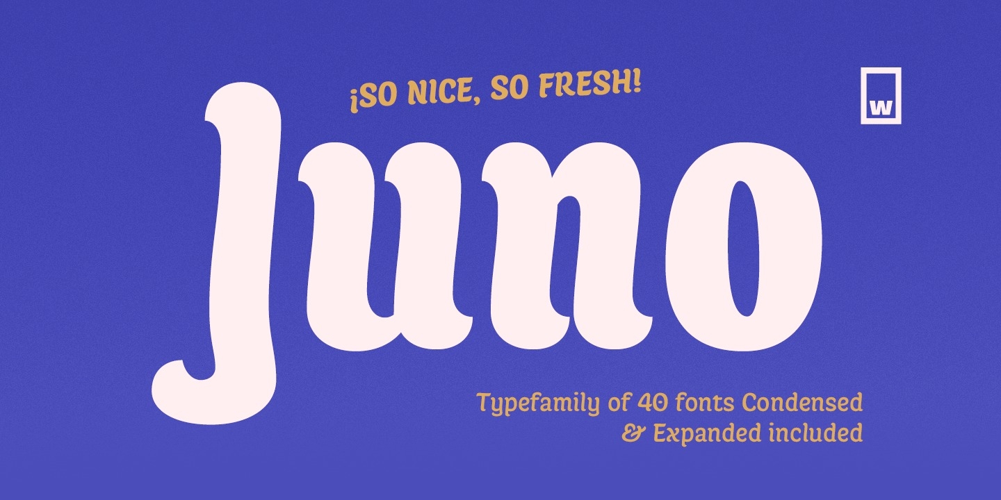 Juno Expanded Medium Font preview